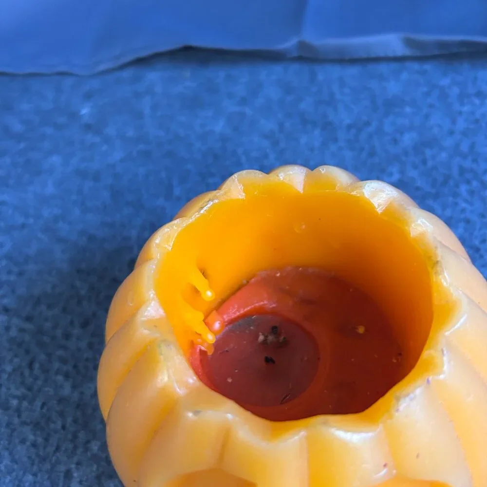 Halloween‎ Jack o Lantern Wax Pumpkin Candle Lantern With Lid 5.5